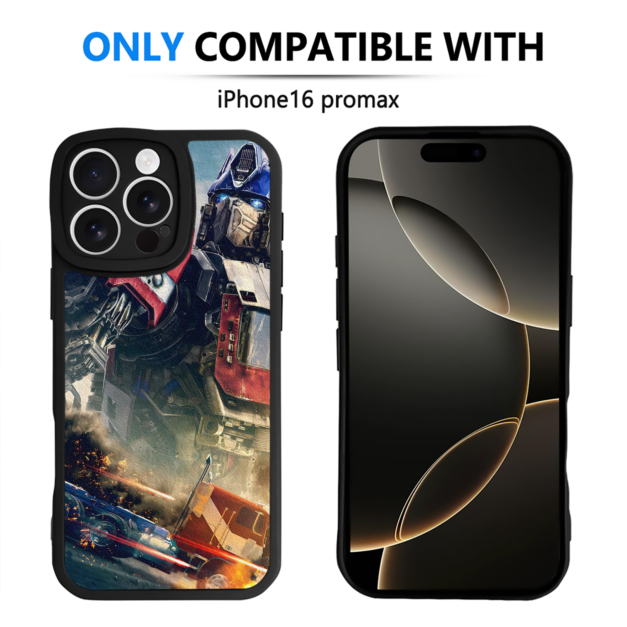 （画像用） Transformers トランスフォーマー 【iPhone 16シリーズ対応】シリコンスマホケース（レザー調） 材質：シリコン